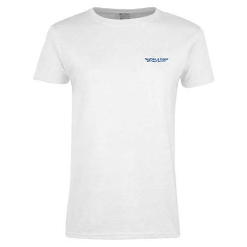 Womens White Short Sleeve Tee-Tagline
