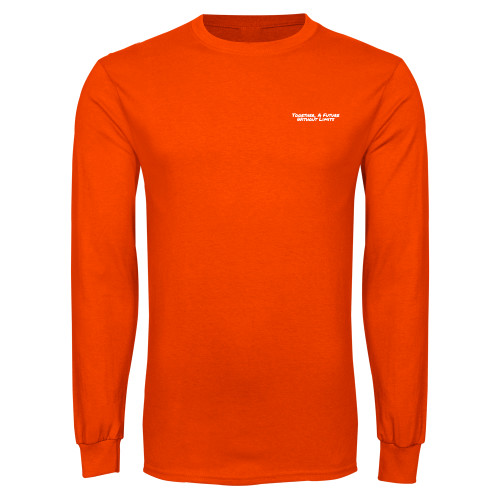 Orange Long Sleeve T-Shirt-Tagline