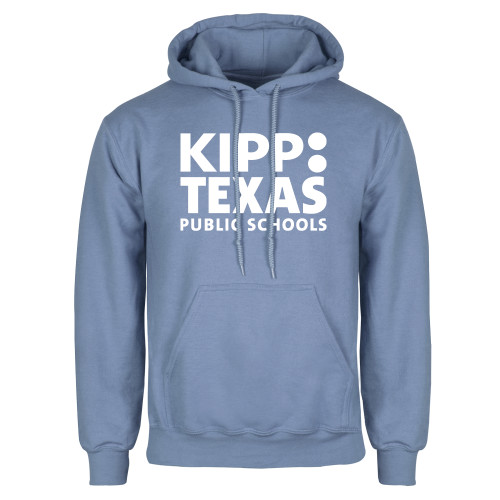 Light Blue Fleece Hoodie-KIPP Texas Stacked Logo