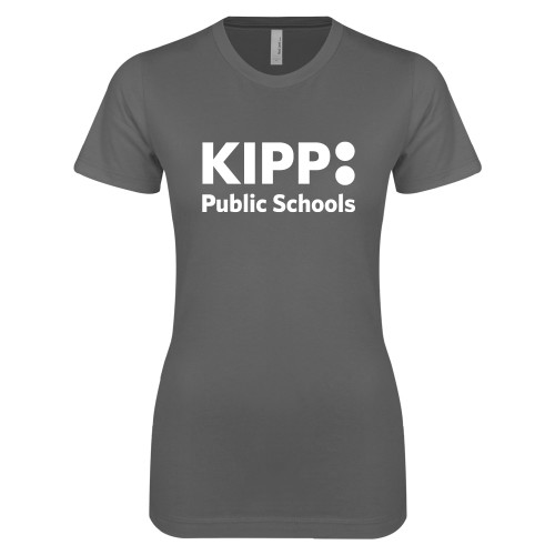 Next Level Womens Charcoal Boyfriend Tee-KIPP Public Schools
