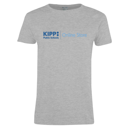 Womens Grey Short Sleeve Tee-Online Store