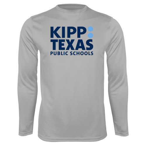 Platinum Performance Long Sleeve Shirt-KIPP Texas Stacked Logo