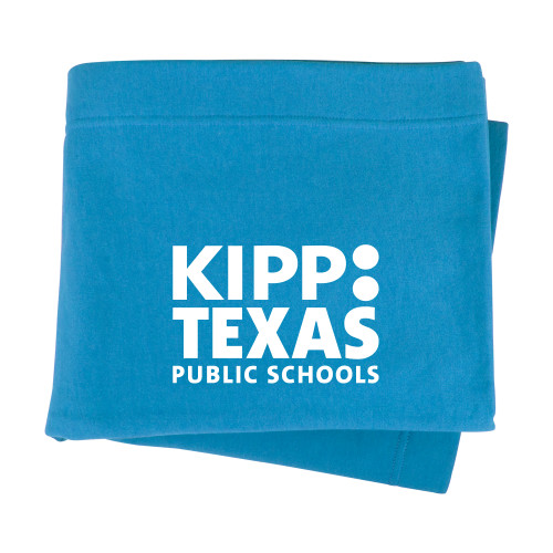 Light Blue Sweatshirt Blanket-KIPP Texas Stacked Logo