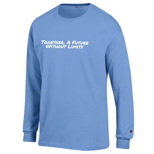 Champion Light Blue Long Sleeve T Shirt-Tagline