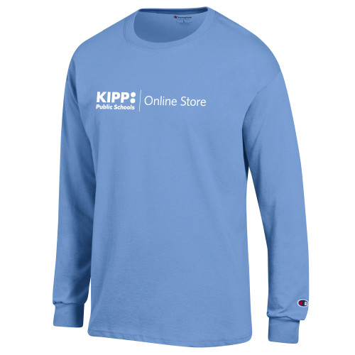 Champion Light Blue Long Sleeve T Shirt-Online Store