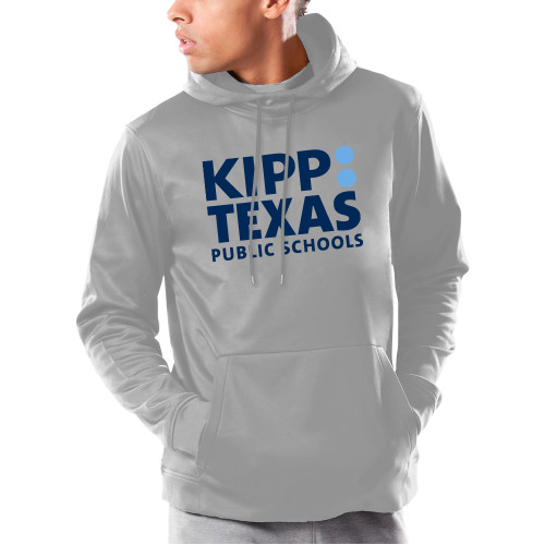 Under Armour Grey Armour Fleece Hoodie-KIPP Texas Stacked Logo