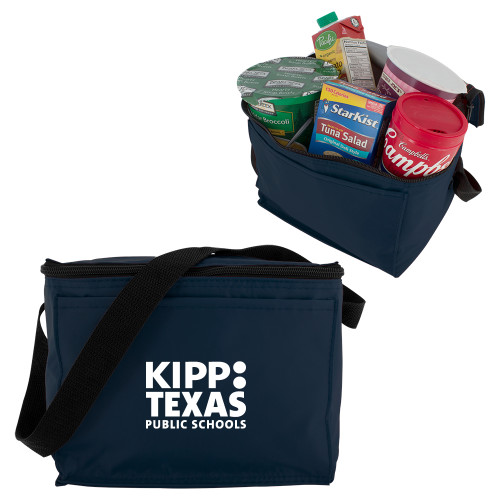 Six Pack Navy Cooler-KIPP Texas Stacked Logo