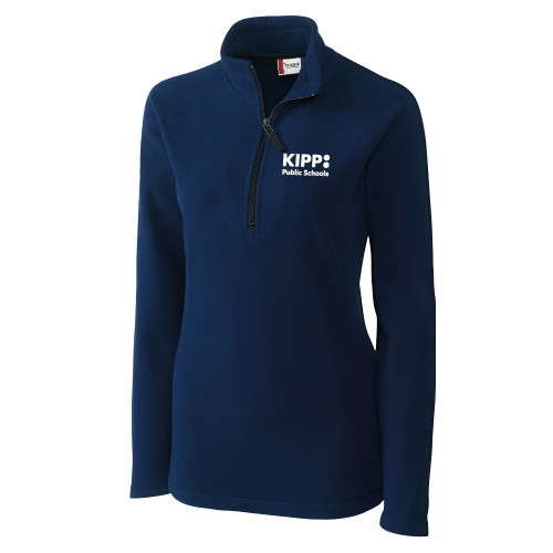 C&B Womens Navy Clique Summit Performance Fleece Half Zip-KIPP Public Schools