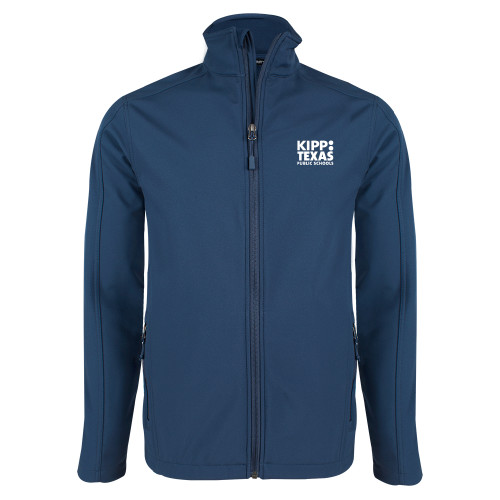 Navy Softshell Jacket-KIPP Texas Stacked Logo