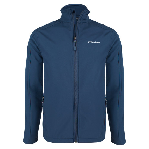 Navy Softshell Jacket-KIPP Public Schools Flat