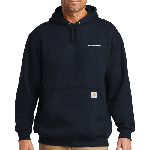 Carhartt Navy Midweight Hoodie-KIPP Public Schools Flat