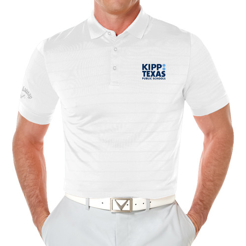 Callaway Opti Vent White Polo-KIPP Texas Stacked Logo