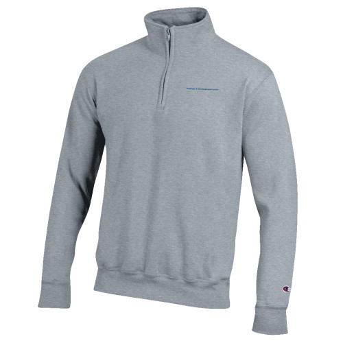 Champion Heather Grey Fleece 1/4 Zip-Tagline Flat