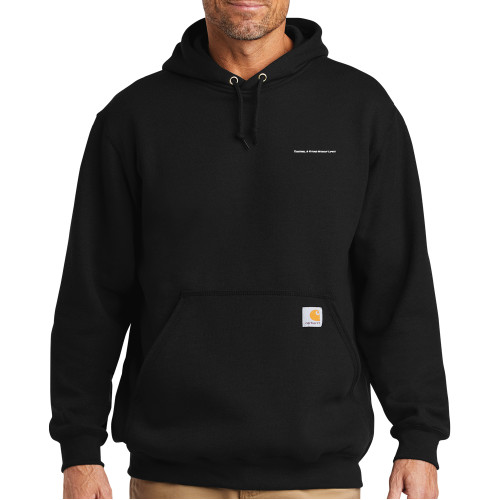 Carhartt Black Midweight Hoodie-Tagline Flat