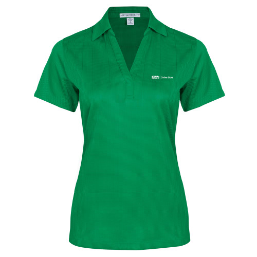Womens Kelly Green Performance Fine Jacquard Polo-Online Store