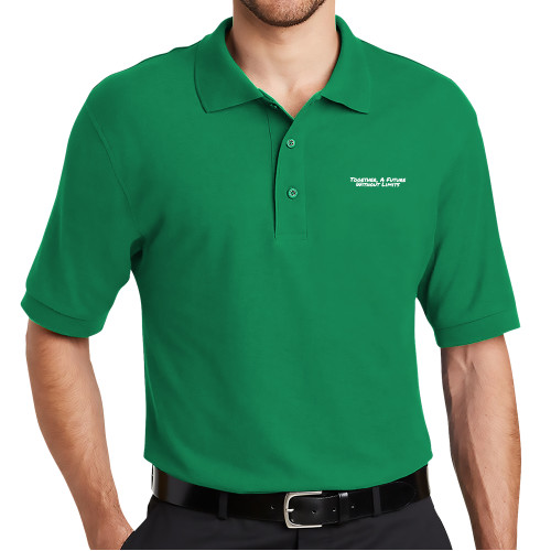Kelly Green Silk Touch Polo-Tagline