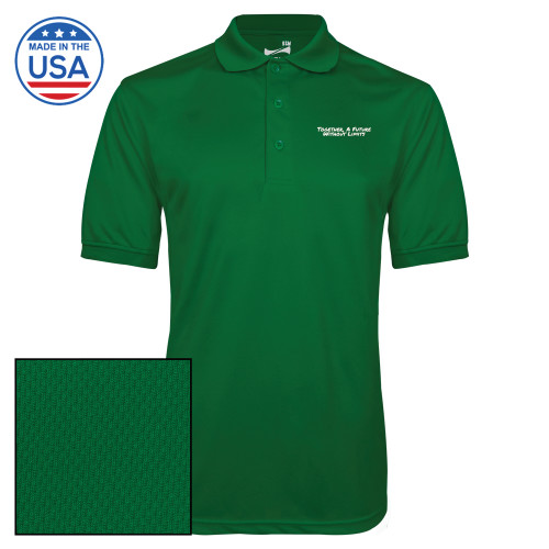 Kelly Green Dry Mesh Polo-Tagline