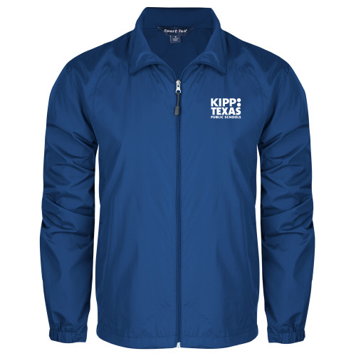 Royal Full Zip Wind Jacket-KIPP Texas Stacked Logo