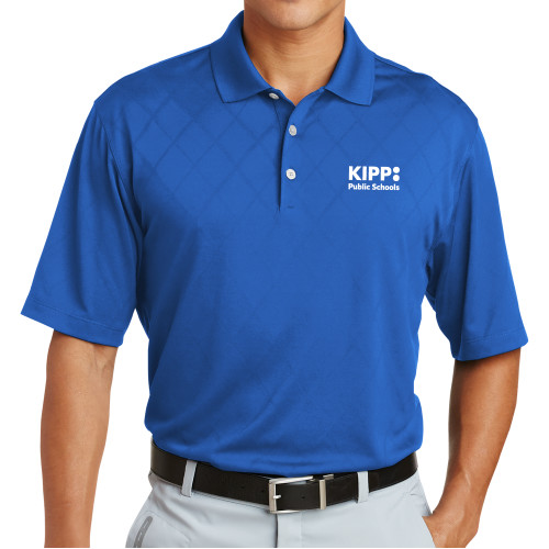 Nike Dri Fit Royal Cross Over Texture Polo-KIPP Public Schools