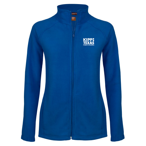 Womens Royal Fleece Full Zip Jacket-KIPP Texas Stacked Logo