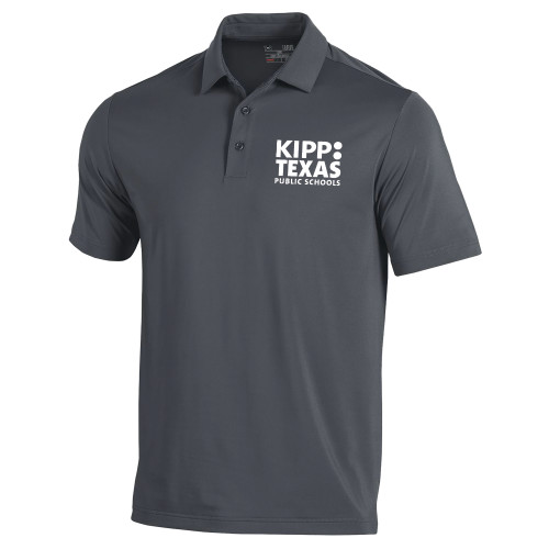 Under Armour Graphite Performance Polo-KIPP Texas Stacked Logo