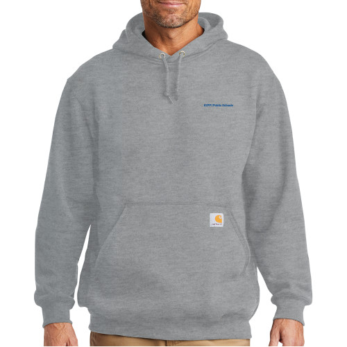 Carhartt Heather Grey Midweight Hoodie-KIPP Public Schools Flat