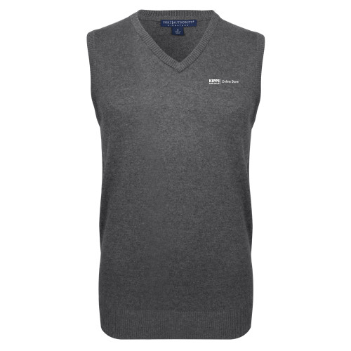 Charcoal VNeck Sweater Vest-Online Store