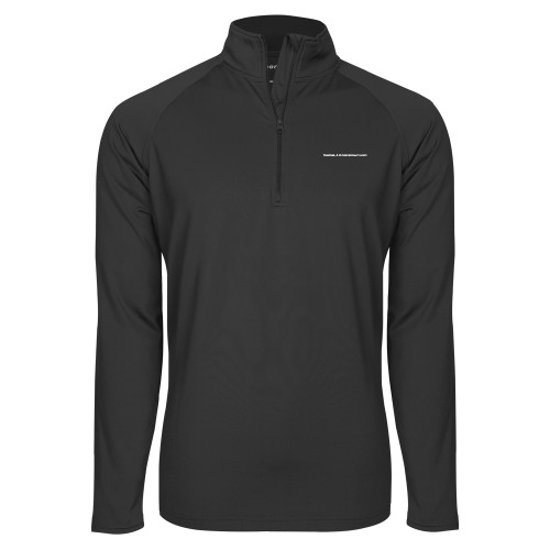Sport Tek Charcoal Sport Wick Stretch 1/2 Zip Pullover-Tagline Flat