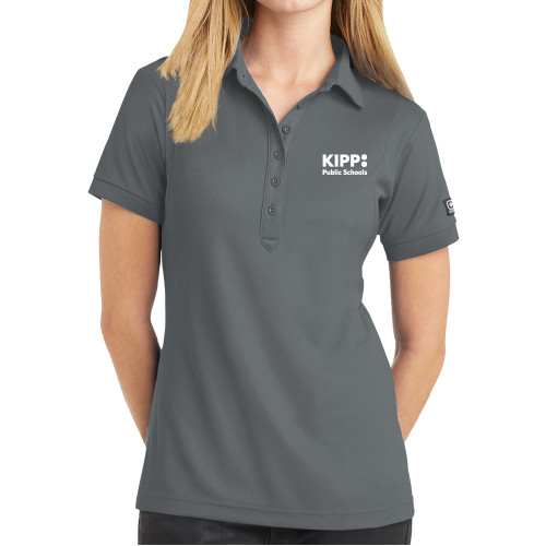 OGIO Womens Rogue Grey Jewel Polo-KIPP Public Schools