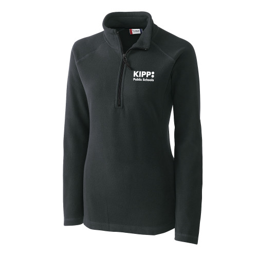 C&B Womens Charcoal Clique Summit Performance Fleece Half Zip-KIPP Public Schools