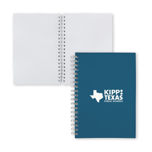 Clear 7 x 10 Spiral Journal Notebook-KIPP Texas Stacked Logo