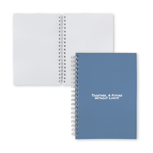 Clear 7 x 10 Spiral Journal Notebook-Tagline
