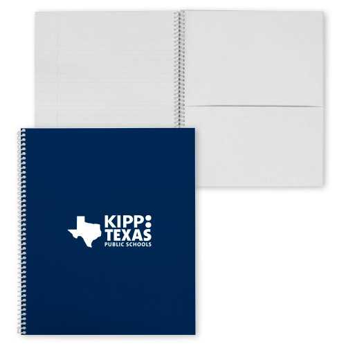 College Spiral Notebook w/Clear Coil-KIPP Texas Stacked Logo