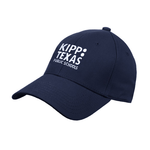 Navy Structured Adjustable Pro Style Hat-KIPP Texas Stacked Logo
