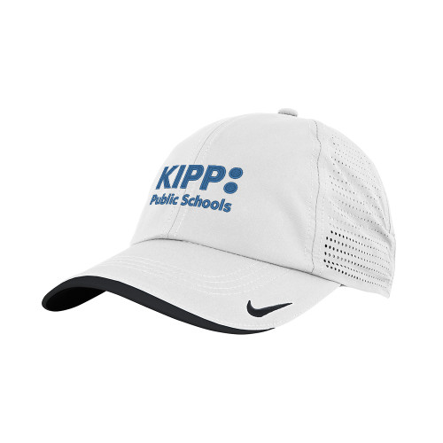 Nike White Dri Fit Perforated Hat-KIPP Public Schools