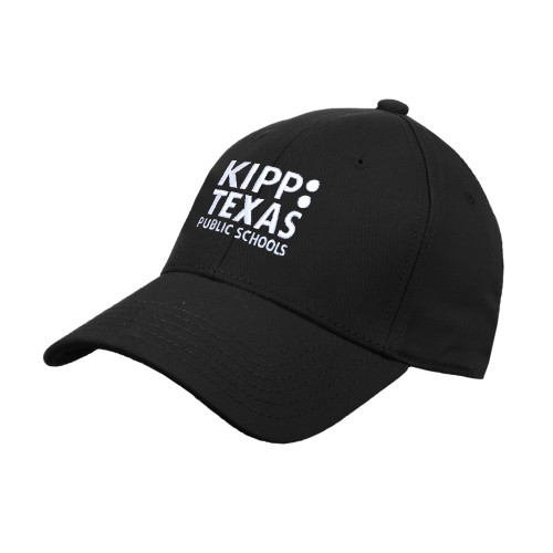 Black Structured Adjustable Pro Style Hat-KIPP Texas Stacked Logo