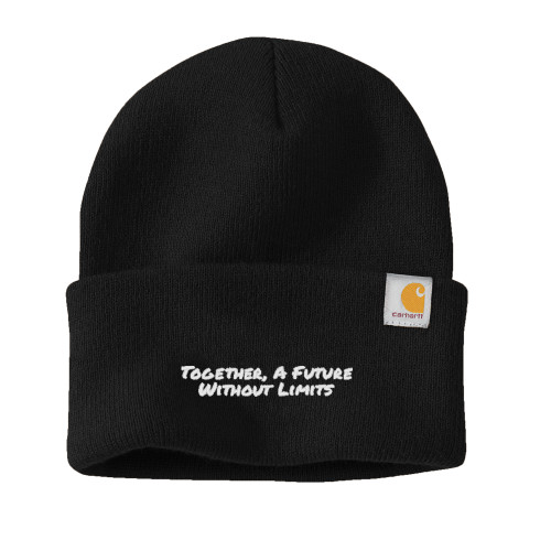 Carhartt Black Knit Beanie w/Cuff-Tagline