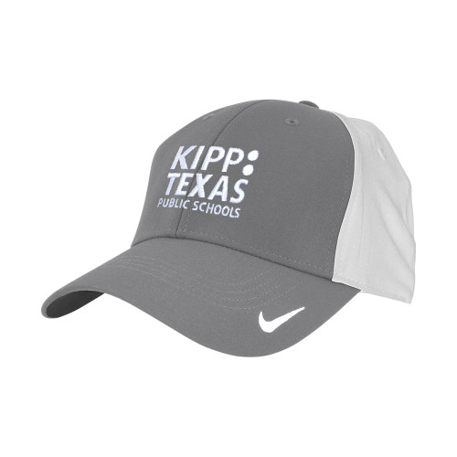 Nike Charcoal/White Swoosh Legacy 91 Hat-KIPP Texas Stacked Logo