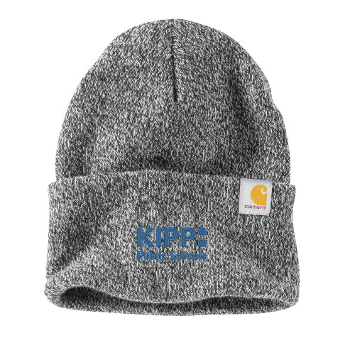 Carhartt Black/White Knit Beanie w/Cuff-KIPP Public Schools