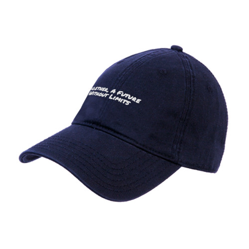 Navy Unstructured Adjustable Low Profile Hat-Tagline