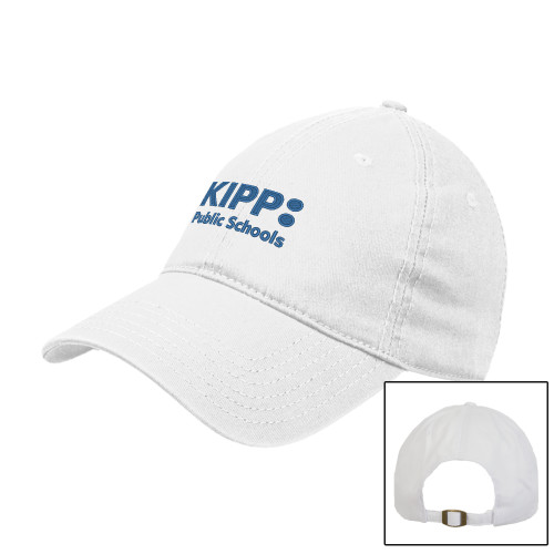 White Unstructured Adjustable Low Profile Hat-KIPP Public Schools