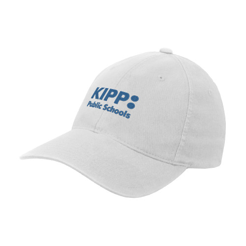 White Flexfit Structured Low Profile Hat-KIPP Public Schools
