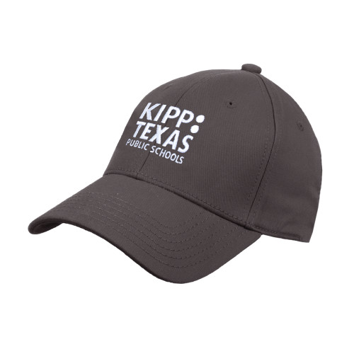 Charcoal Structured Adjustable Pro Style Hat-KIPP Texas Stacked Logo