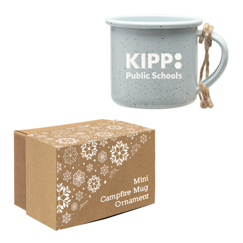 White Mini Campfire Mug Ornament-KIPP Public Schools Engraved
