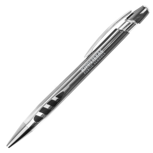 Veneno Metallic Charcoal Pen w/Blue Ink-KIPP Texas Flat Logo Engraved