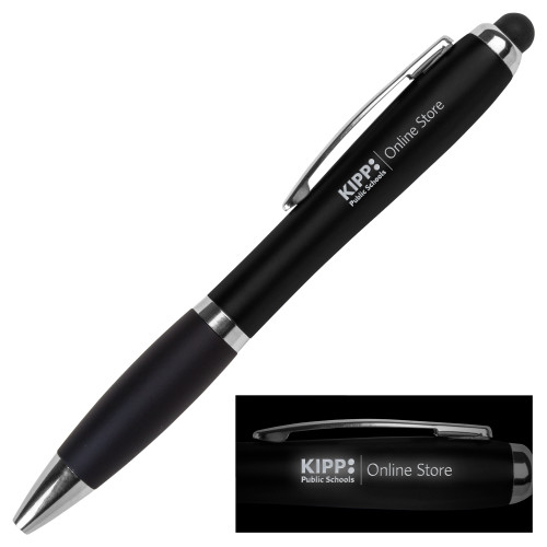 LIGHT UP LOGO Black Stylus Pen-Online Store Engraved