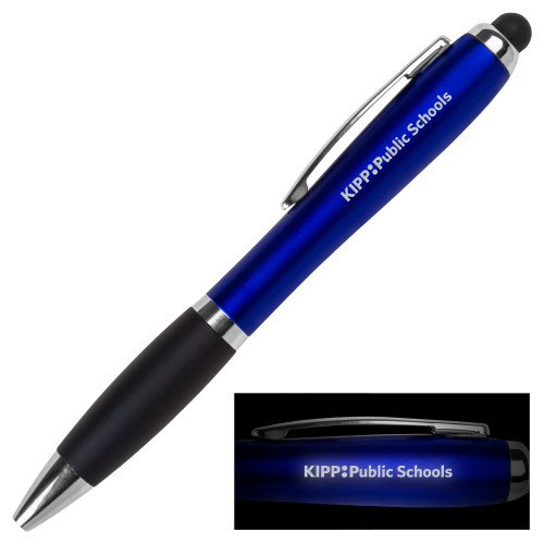 LIGHT UP LOGO Royal Stylus Pen-KIPP Public Schools Flat Engraved