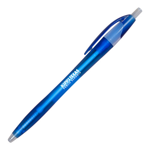 Dart Translucent Blue Pen w/Blue Ink-KIPP Texas Flat Logo