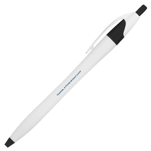 Dart White/Black Pen w/Blue Ink-Tagline Flat