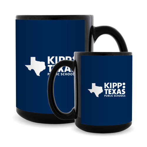 Full Color Black Mug 15oz-KIPP Texas Stacked Logo